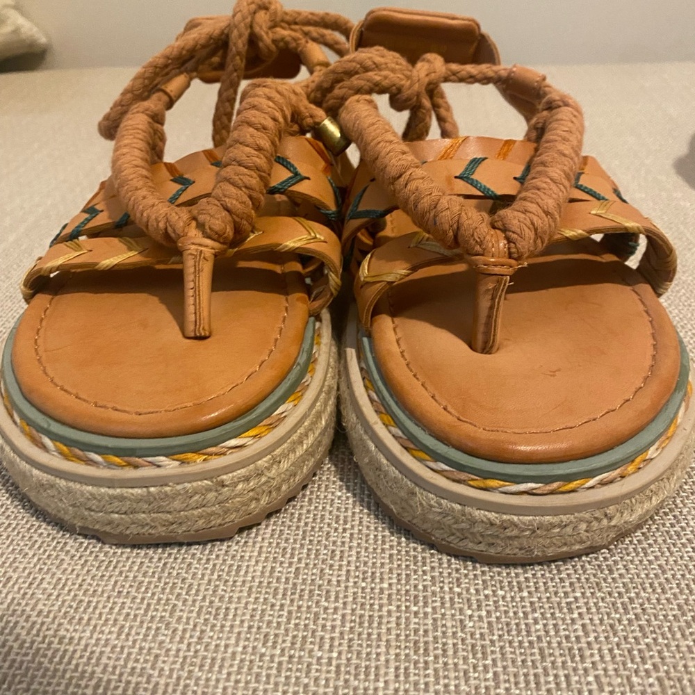 Farm Rio Rope Tie Flatform Sandals-NWOT - Picture 3 of 9